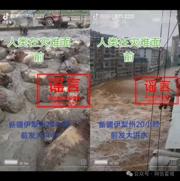 富灯网配资 新疆伊犁霍城县山洪冲城牲畜死亡？辟谣！