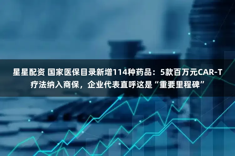 星星配资 国家医保目录新增114种药品：5款百万元CAR-T疗法纳入商保，企业代表直呼这是“重要里程碑”